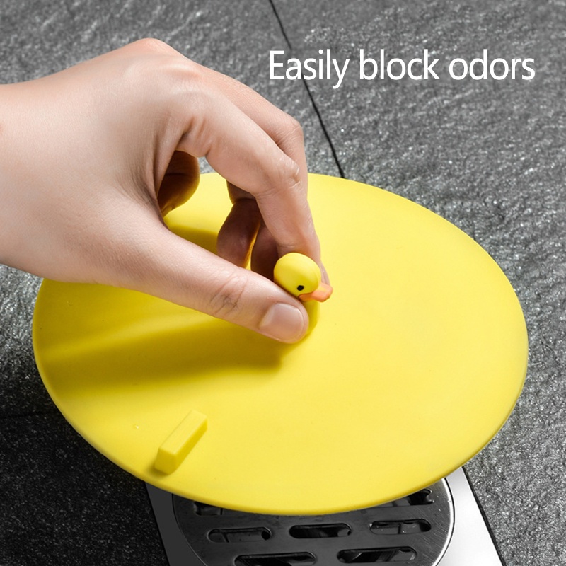 Nắp Đậy Cống Thoát Nước Bồn Rửa Chén Bằng Silicone Có Tay Cầm Thông Dụng Dễ Sử Dụng