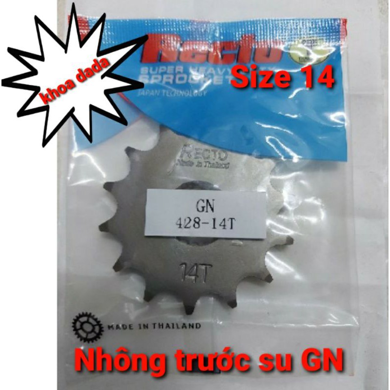 nhông trước su GN125 Recto, size 14