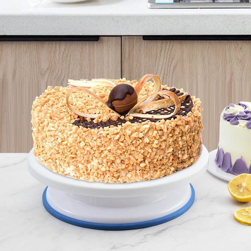 Bàn xoay nhựa làm bánh 28cm đế silicon chống trượt