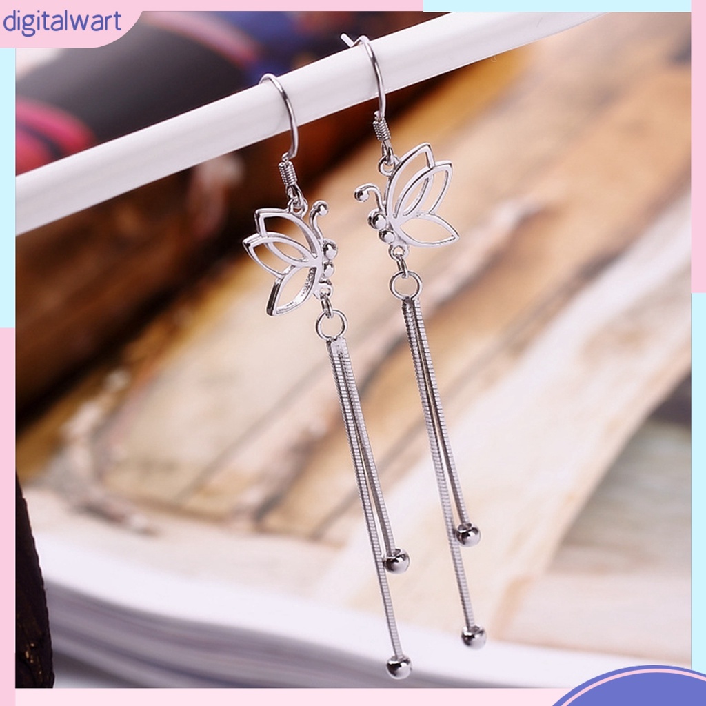 Cặp khuyên tai dành dây dài phối hình cánh bướm sang trọng thời trang dành cho nữ