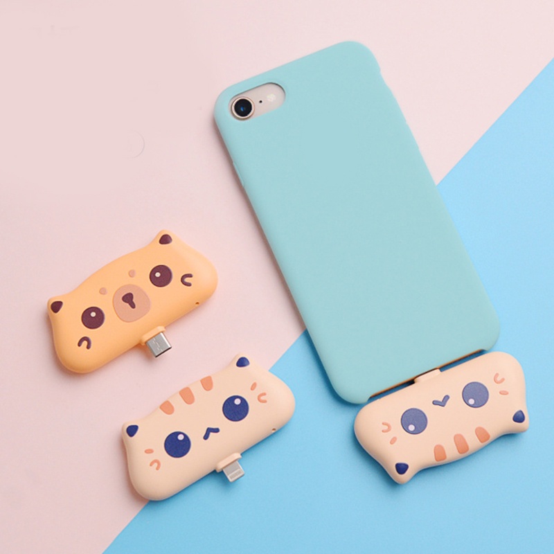 Cục Sạc Pin Mini 800mah Dễ Thương Cho Điện Thoại IOS