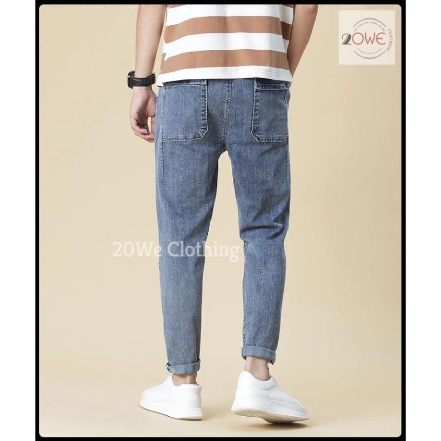 Quần jean nam, jeans,quần bò, baggy túi hộp, xanh sky ống suông rộng style hàn quốc hot 2021 DRsquare [X01] | BigBuy360 - bigbuy360.vn