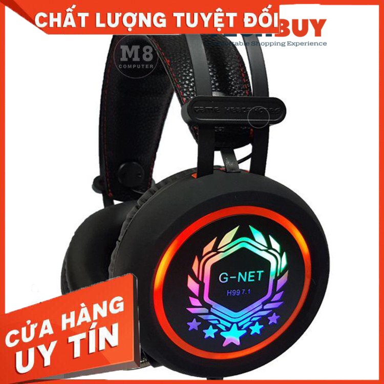 HÀNG CAO CẤP -  Tai nghe Gaming G-Net H99 Led nhiều màu I Head phone GNET H99 RGB LED I Gnet H99 7.1 Gaming Headset  - H