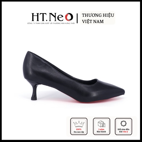 Giày cao gót nữ 3cm HT.NEO Da thật 100%, Thiết kế mũi nhọn phong cách basic nhẹ nhàng CS235