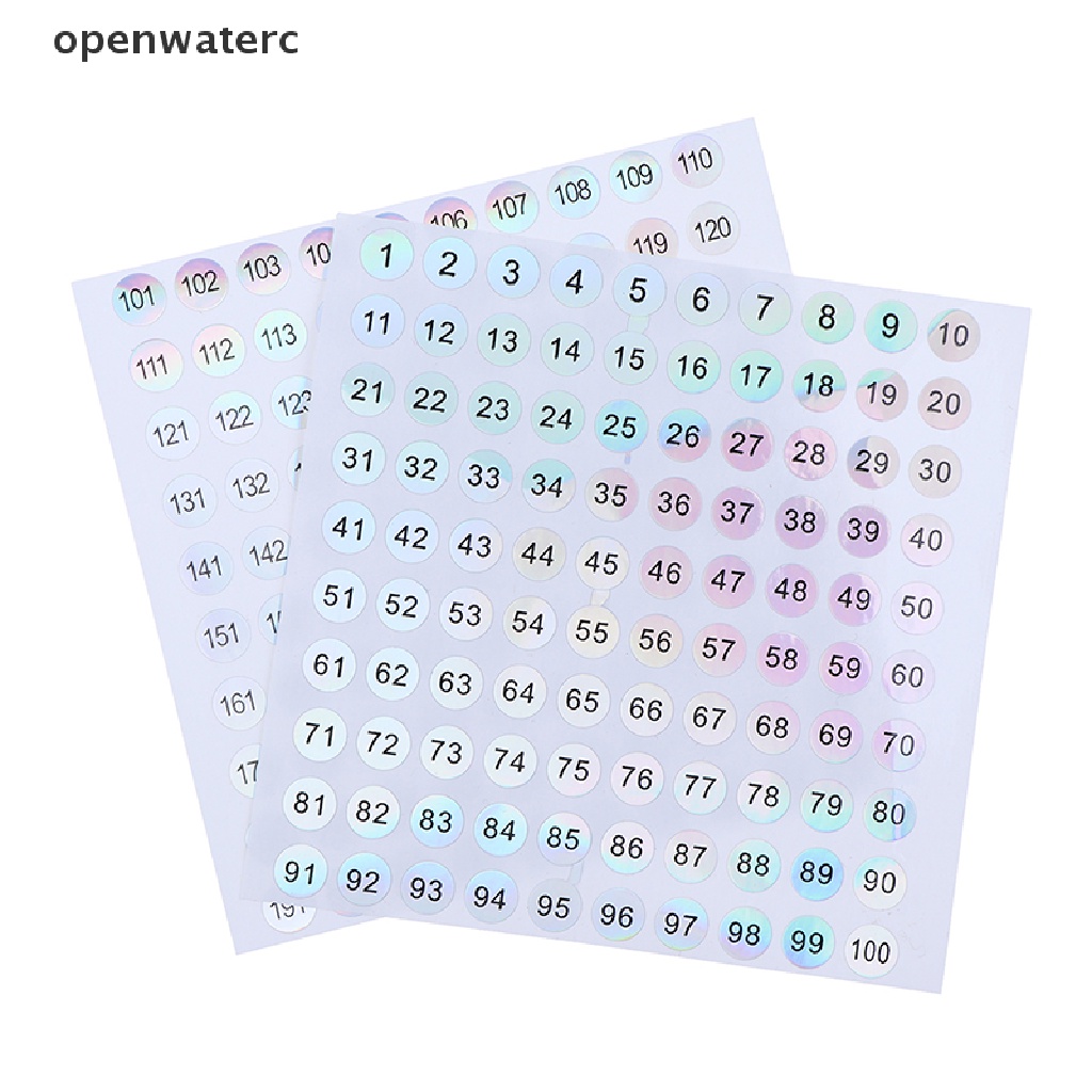 Nhãn Dán Số 1-200 Laser Chống Thấm Nước Chuyên Dụng Cho Trang Trí Móng Nghệ Thuật