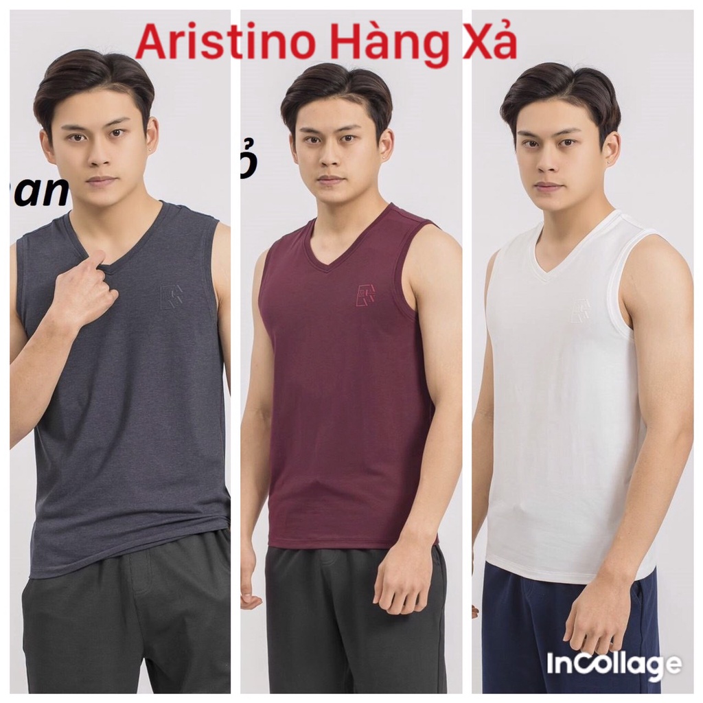 Áo ba lỗ nam Tanktop Aristino 🌟 CHÍNH HÃNG – GIẢM GIÁ 🌟 ATT011S9 chất liệu cotton CVC cao cấp, dáng slimfit