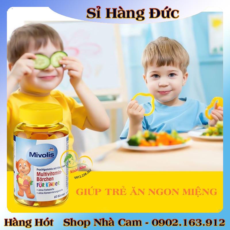 Kẹo Gấu Bổ Sung Vitamin Tổng Hợp Cho Trẻ Mivolis, Vị Trái Cây, 60 Viên - Nội Địa Đức Đủ Bill