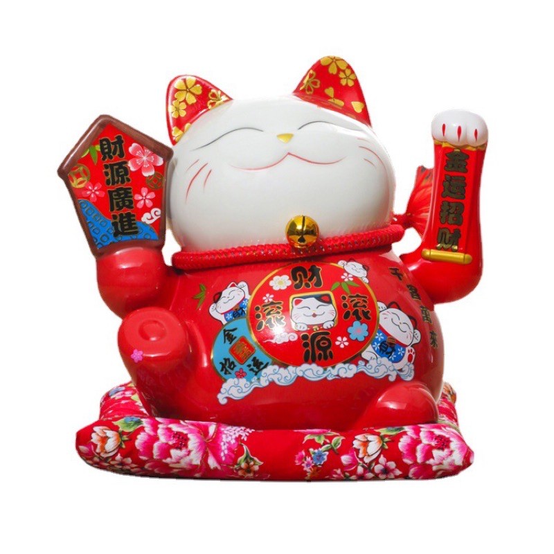 Mèo thần tài, mèo may mắn Neko Maneki Tài lộc viên mãn vẫy tay