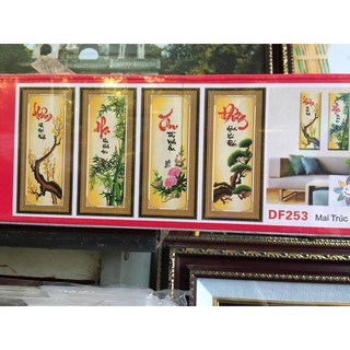 Tranh đính đá Xuân Hạ Thu Đông DF253-124x85cm (chưa đính)