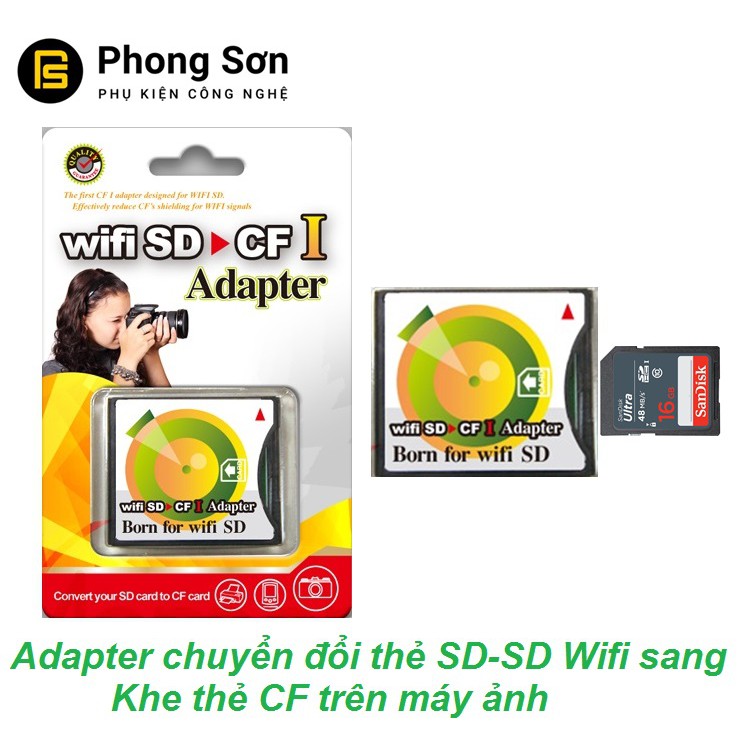 Adapter SD to CF type I ( khe chuyển đổi thẻ SD,SD wifi sang khe thẻ CF ) | BigBuy360 - bigbuy360.vn