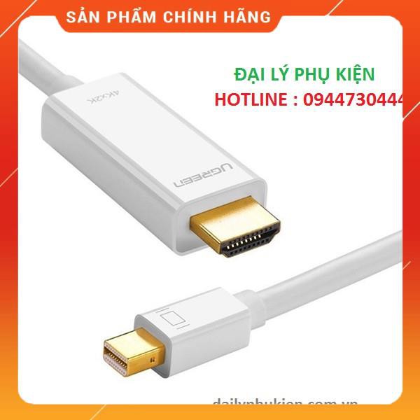 Cáp Mini DisplayPort to HDMI dài 2M độ phân giải 4K Ugreen 10452 (Màu Trắng dailyphukien
