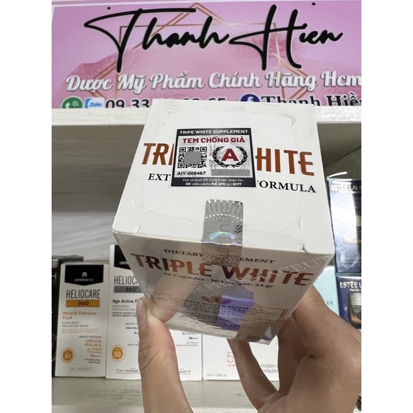 Viên uống trắng da chống nắng glutathion triple white