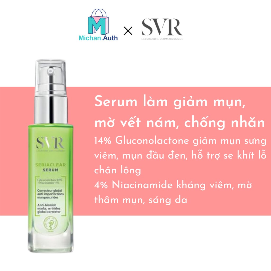 Tinh Chất Làm Giảm Mụn, Mờ Nám, Làm Mềm Mịn Da SVR Sebiaclear Serum 30ml