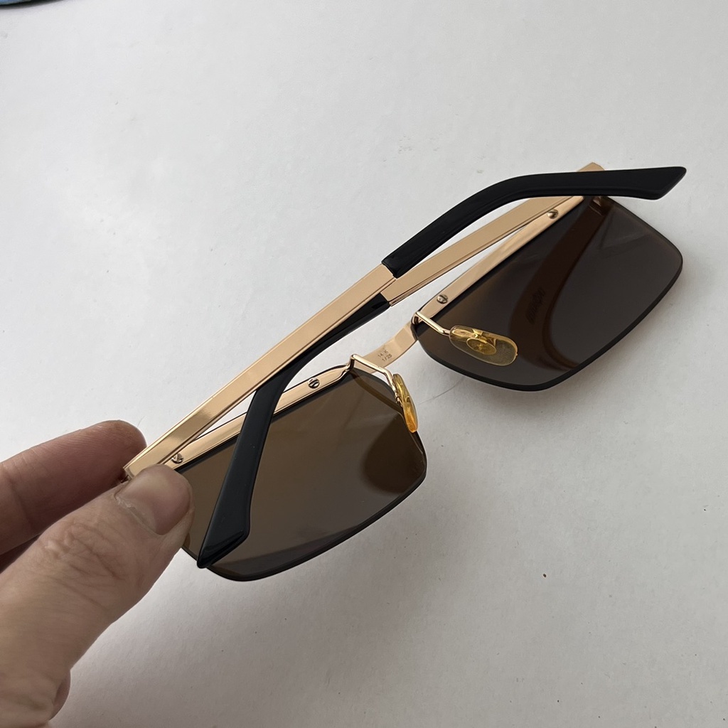 Kính mắt nam thời thượng ⚡ SALE SỐC ⚡ Kính Solex thước kẻ mạ vàng 14k phong cách doanh nhân, đẳng cấp và sang trọng