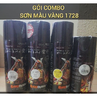 Combo sơn Samurai màu vàng 1728, mẫu combo theo tuy trọn