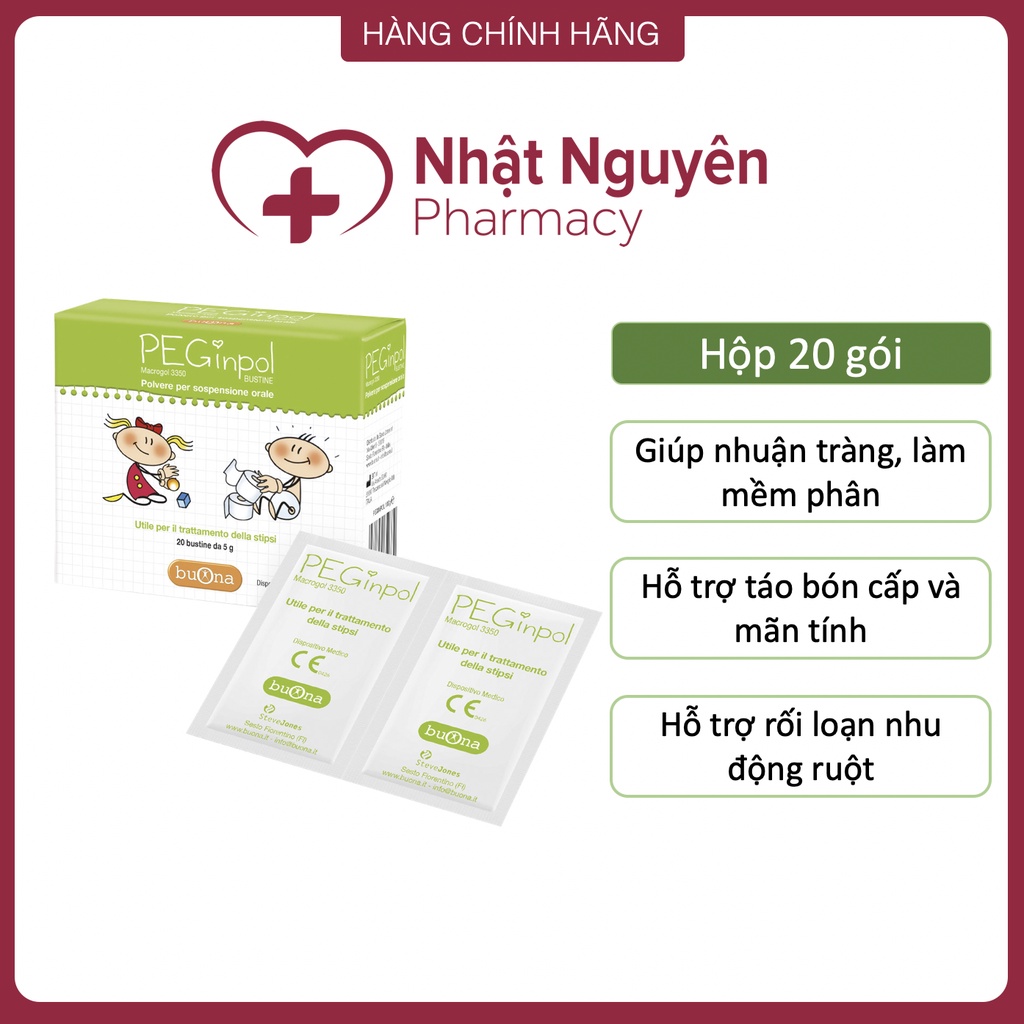 PEGinpol - Giúp nhuận tràng, làm mềm phân. Hỗ trợ táo bón cấp và mãn tính, rối loạn nhu dộng ruột