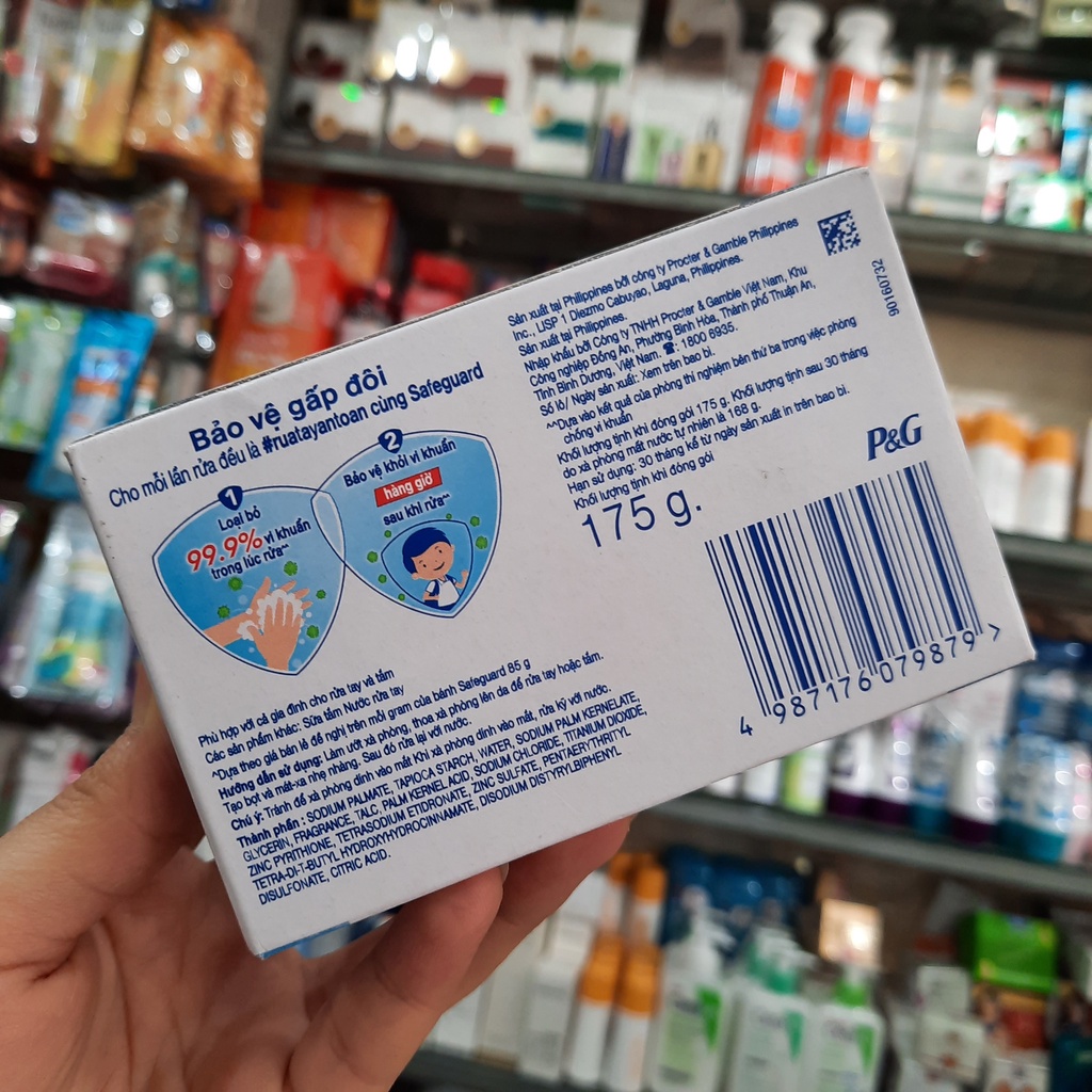 Cục xà bông Safeguard Trắng Tinh Khiết Unbeable Germ Protection 175g