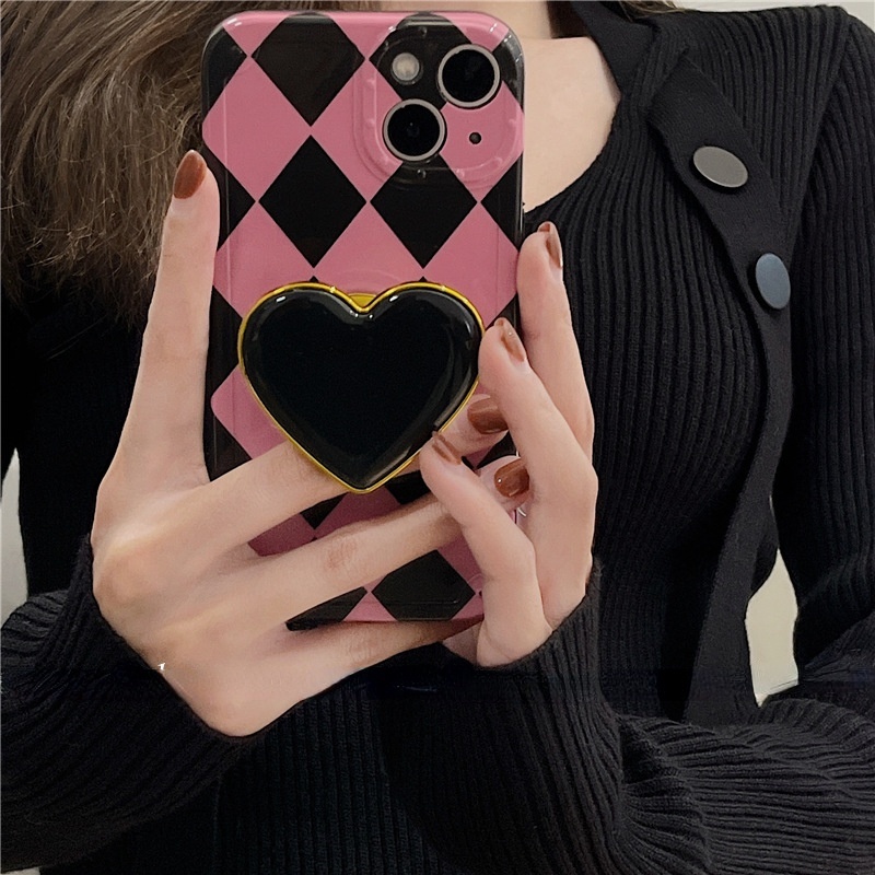 Ốp điện thoại họa tiết sọc hình thoi đơn giản thời trang thích hợp cho iPhone 12/ 11promax 13 xs xr 8