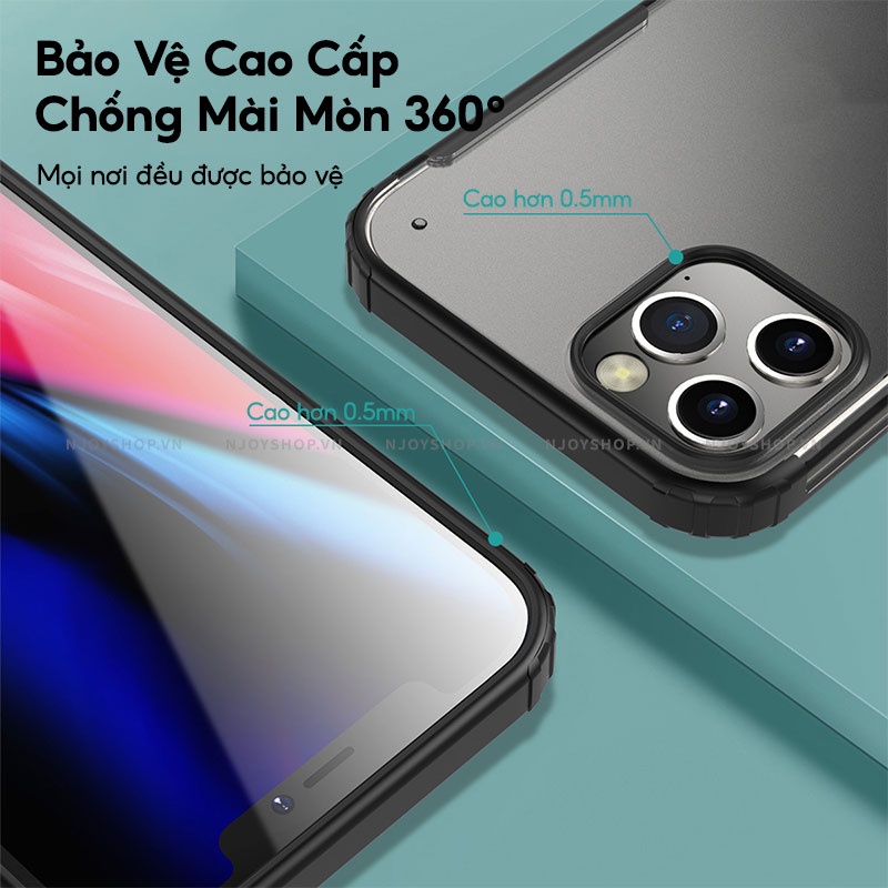 Ốp Lưng Nhám Viền Màu Nổi Bật Chống Bám Vân Tay Likgus Cho Điện Thoại 13 Pro Max Njoyshop