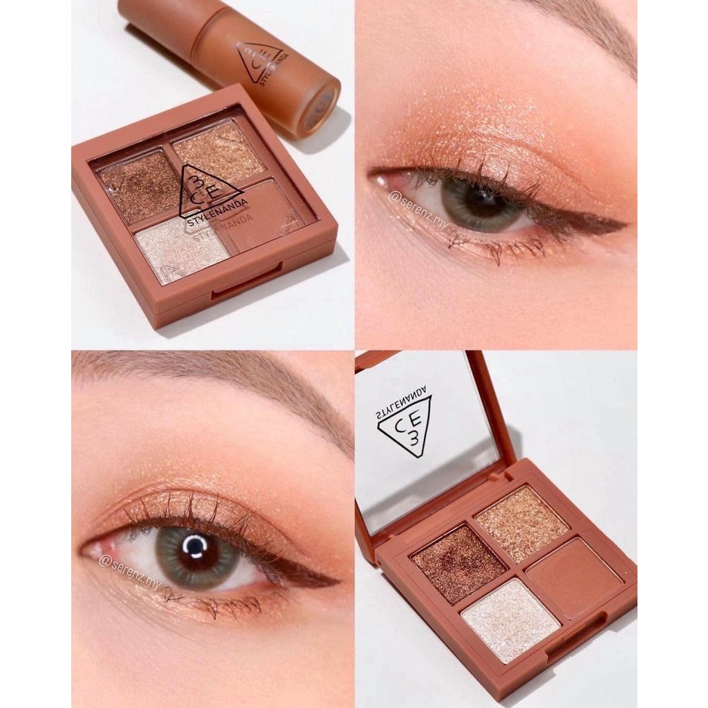 Phấn mắt 3CE MINI MULTI EYE COLOR PALETTE-𝗕𝗿𝗼𝘄𝗻 𝗥𝘂𝗺