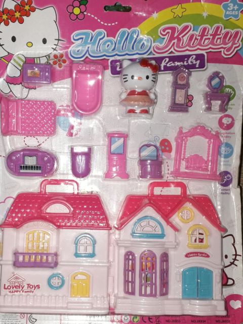 Sét Đồ chơi Nội thất Mèo Kitty bằng nhựa rất đẹp