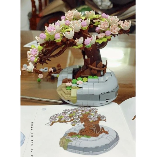 Đồ chơi mô hình xếp hình lắp ráp bó hoa Sakura Sen đá LOZ 1661 1662