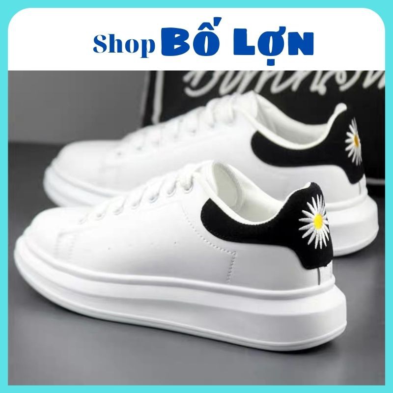 Giày Sneaker 😍FREESHIP😍 Giày MC Hoa Cúc Dây Lụa Cao Cấp Full Size Nam Nữ