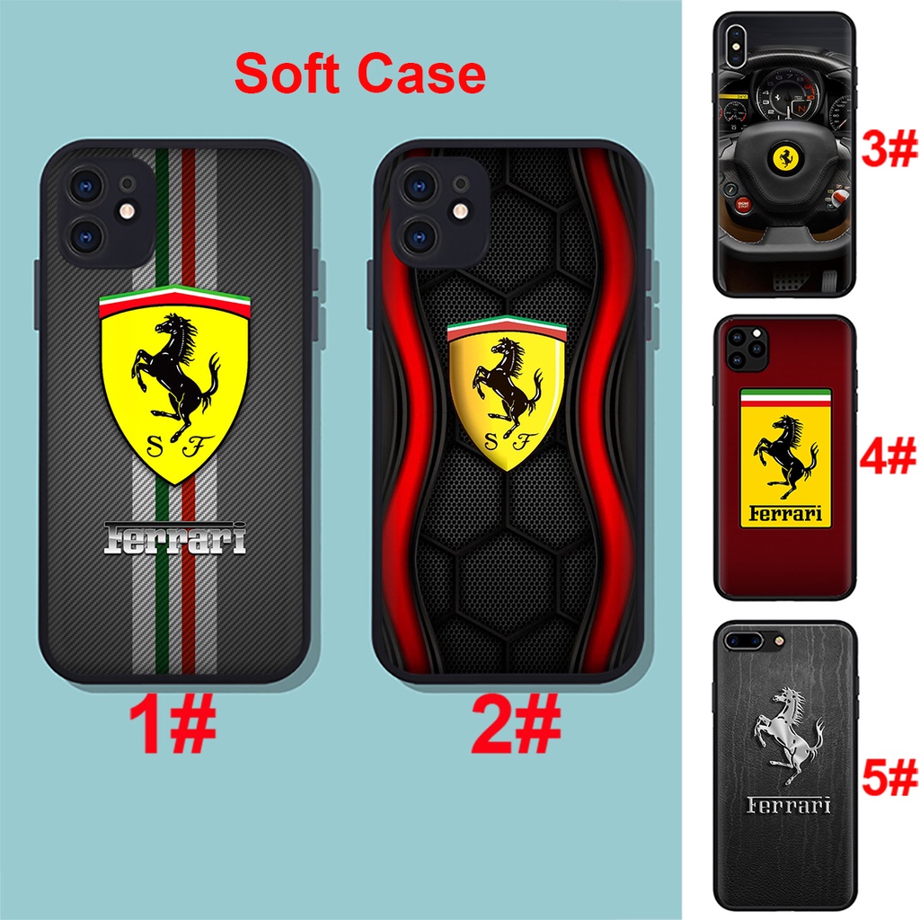 Ốp Điện Thoại Mềm Hình Logo Xe Hơi Ferrari Cho Iphone 12 11 Pro Xs Max Xr X 12 Mini