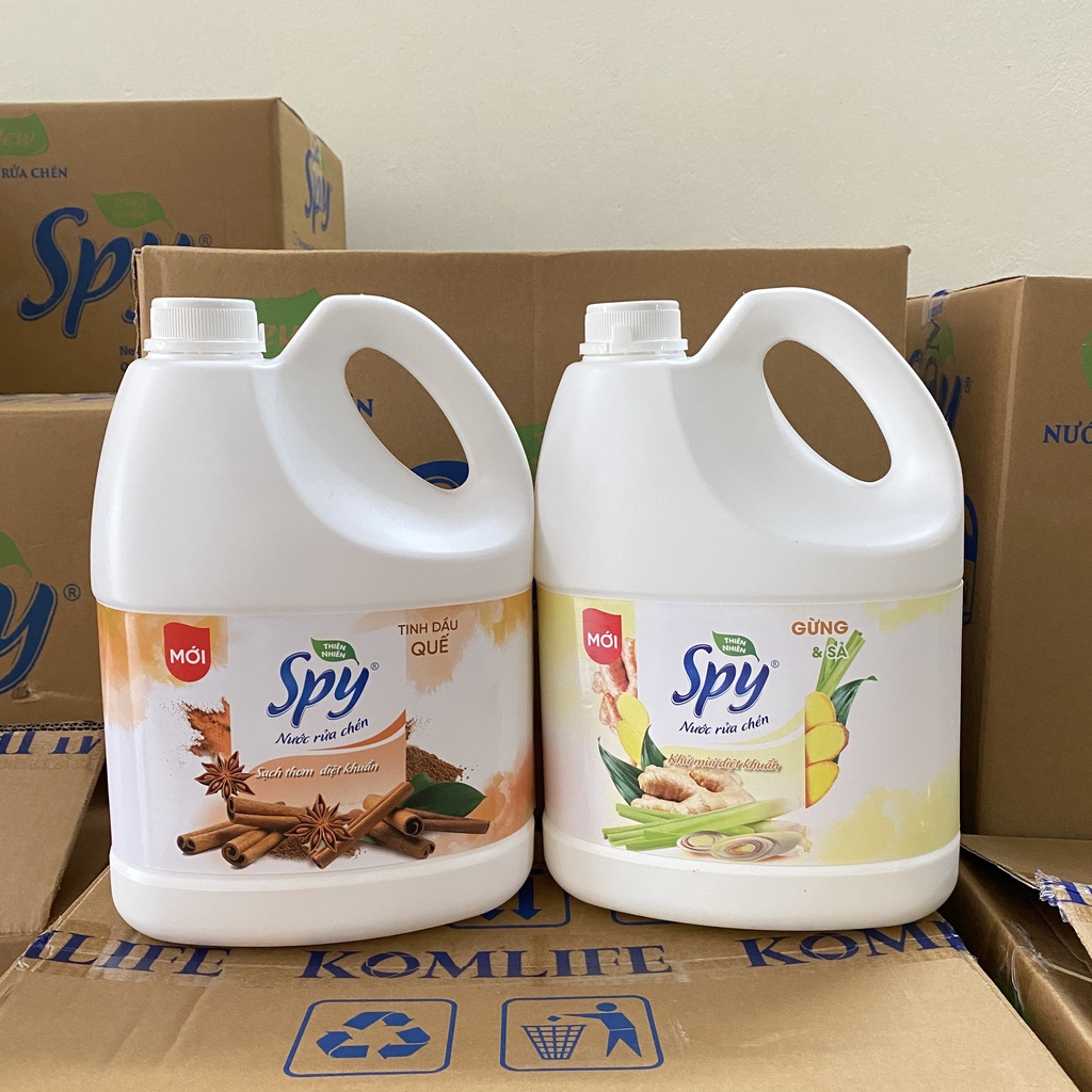Nước rửa chén bát SPY Quế 3600ml thiên nhiên
