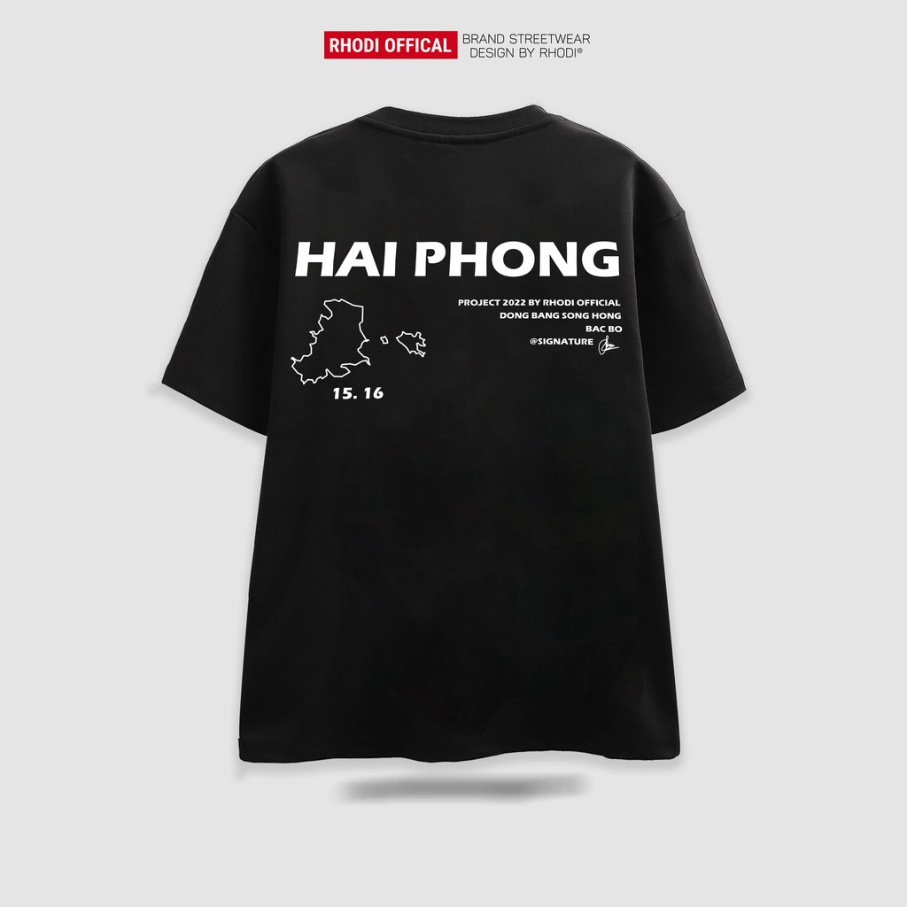 Áo phông local brand RHODI dáng tay lỡ unisex phong cách ulzzang nelly thế hệ genz text Hai Phong