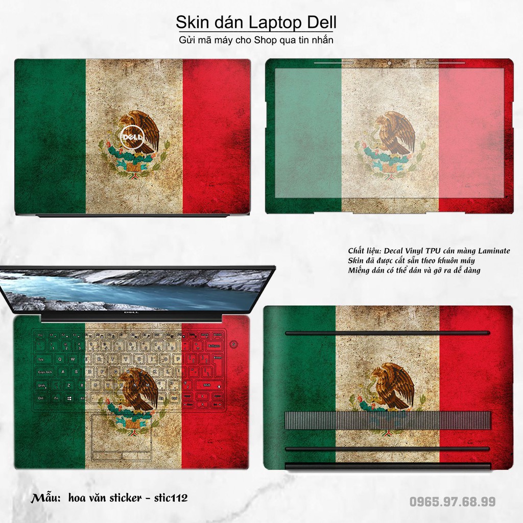 Skin dán Laptop Dell in hình Hoa văn sticker _nhiều mẫu 19 (inbox mã máy cho Shop)