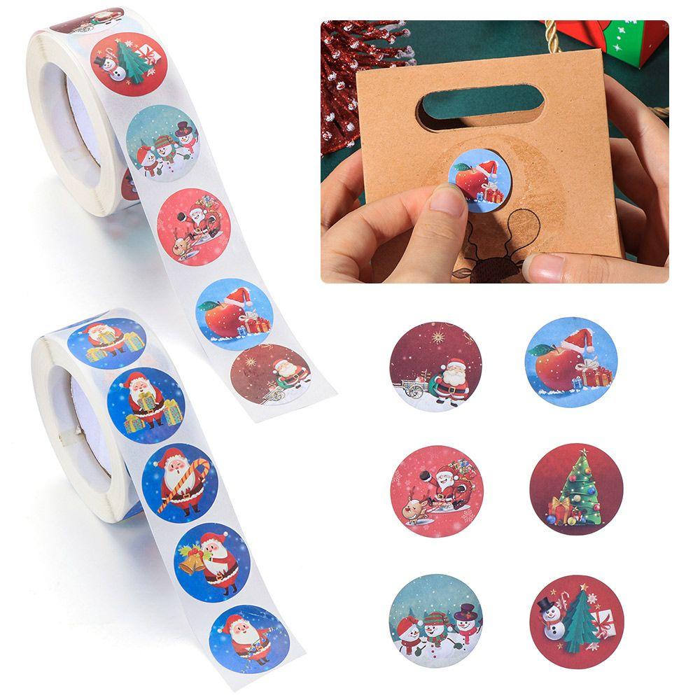 Cuộn 500 Nhãn Dán Trang Trí Hộp Bánh Cưới / Quà Giáng Sinh