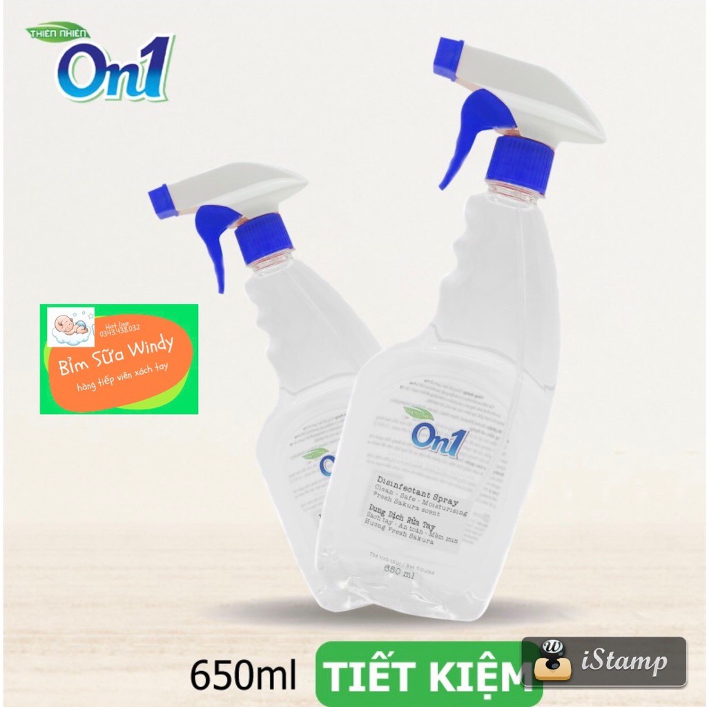 Dung Dịch Rửa Tay Khô On1 Hương Fresh Sakura 650ml