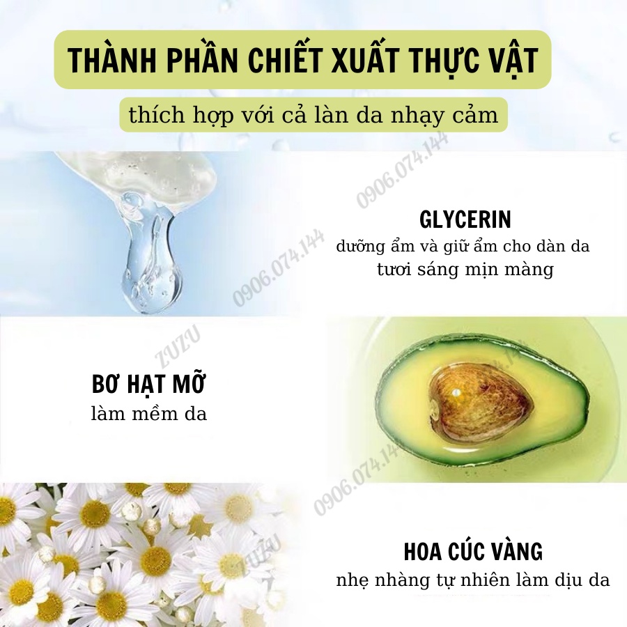 Mặt nạ quả bơ cấp ẩm mờ thâm dưỡng da làm sa mềm mịn cải thiện làn da khoẻ mạnh mặt nạ nội địa trung