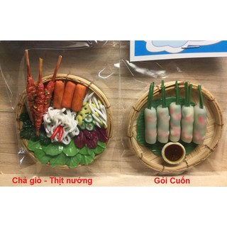Móc khóa/ Hích tủ lạnh Món ăn mini làm từ đất sét nhật