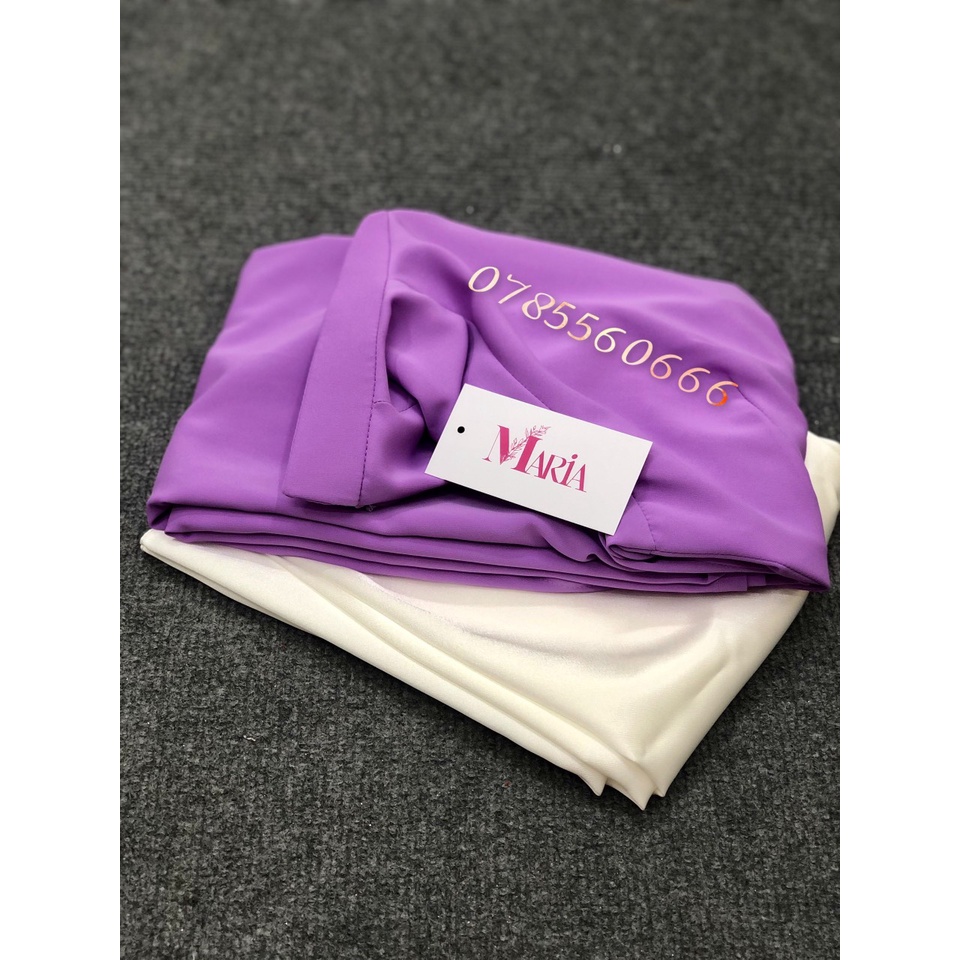 [𝐌𝐀𝐑𝐈𝐀]𝙏𝙃ƯƠ𝙉𝙂 𝙃𝙄Ệ𝙐 ÁO DÀ màu 𝐓Í𝐌 CÀ  2 Tà (1 lớp) chuẩn FORM