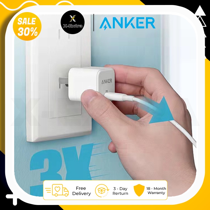 Củ sạc nhanh ANKER Powerport III 20W Cube A2149 PD USB-C chân gập - bảo hành 12 tháng