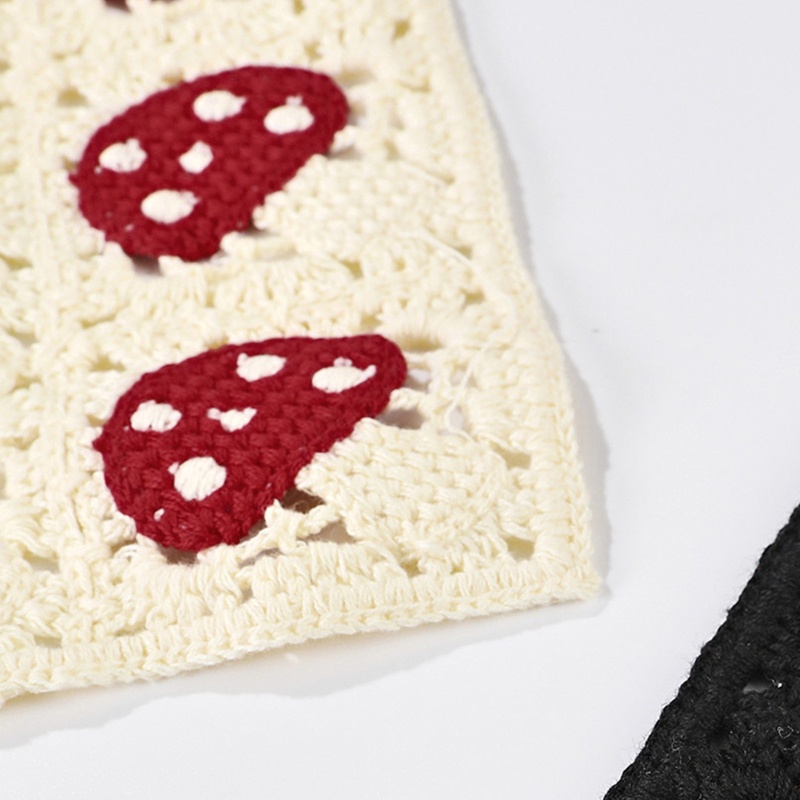 Băng Đô Len Đan Hình Nấm Dễ Thương Cho Nữ Y2K