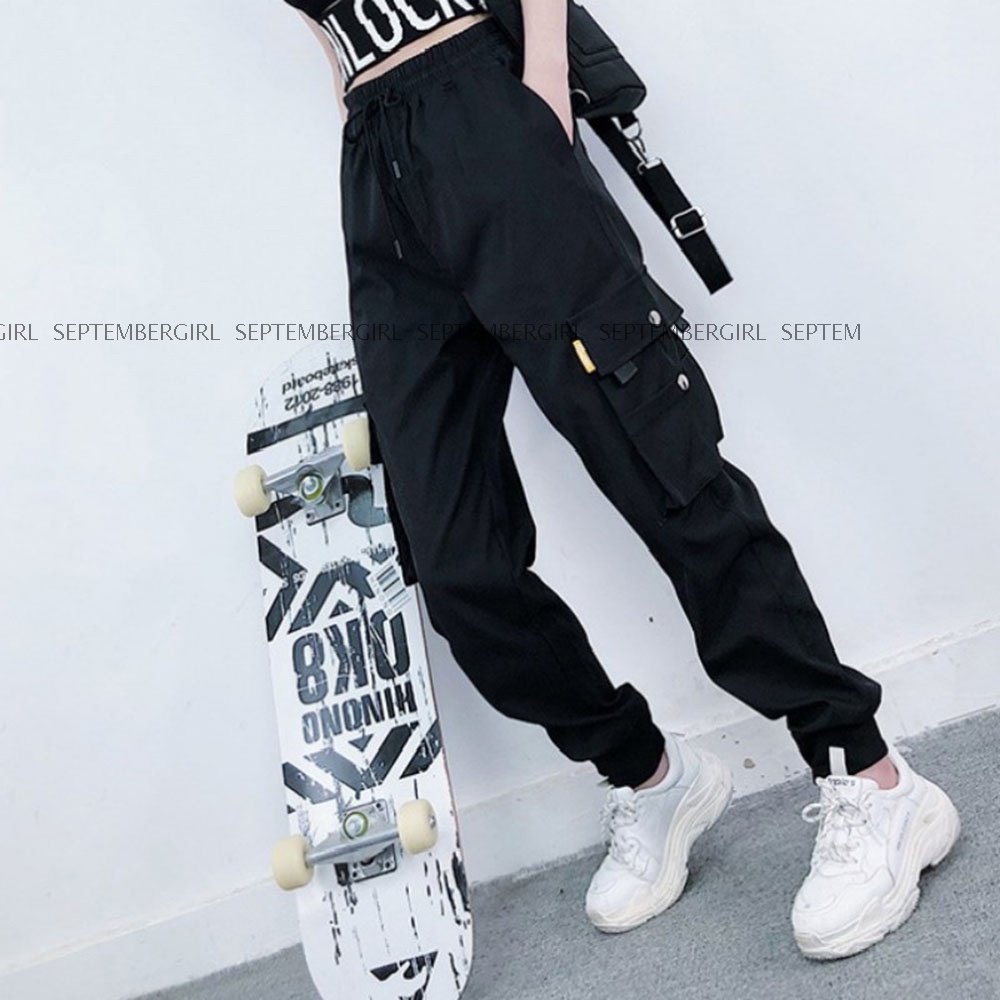 Quần túi hộp dây chữ nữ SEPTEMBERGIRL chất kaki dáng jogger thể thao - JOGGER NAM 9000019V2