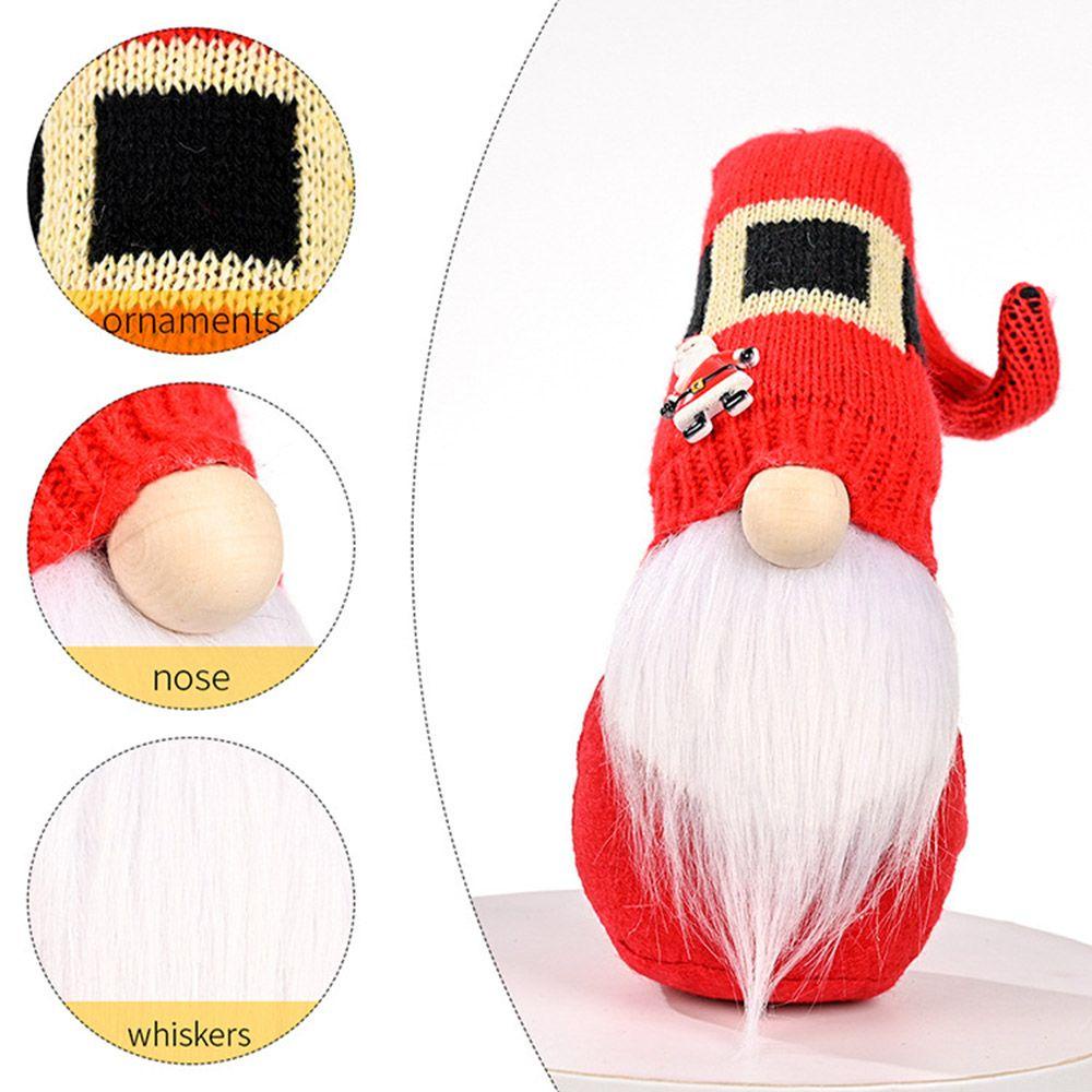 Lakamier Mũ Dệt Kim Màu Đỏ Và Xanh Lá Cây Hình Ông Già Noel Gnome Rudolph Trang Trí Nhà Cửa Giáng Sinh