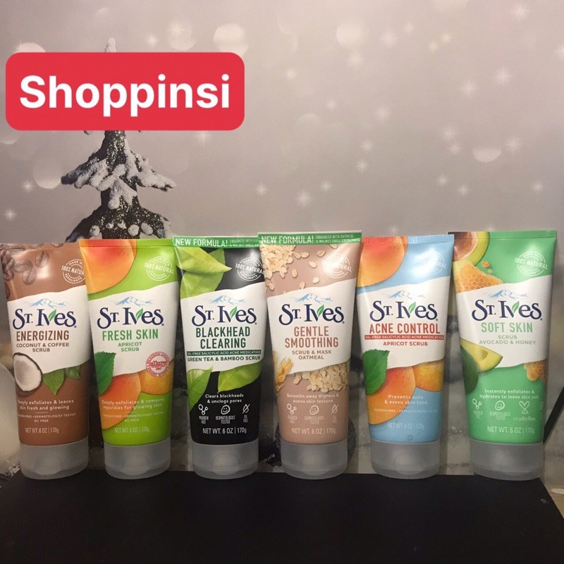 (Chính hãng DKSH) Sữa rửa mặt tẩy da chết dịu nhẹ ST.IVES 170G