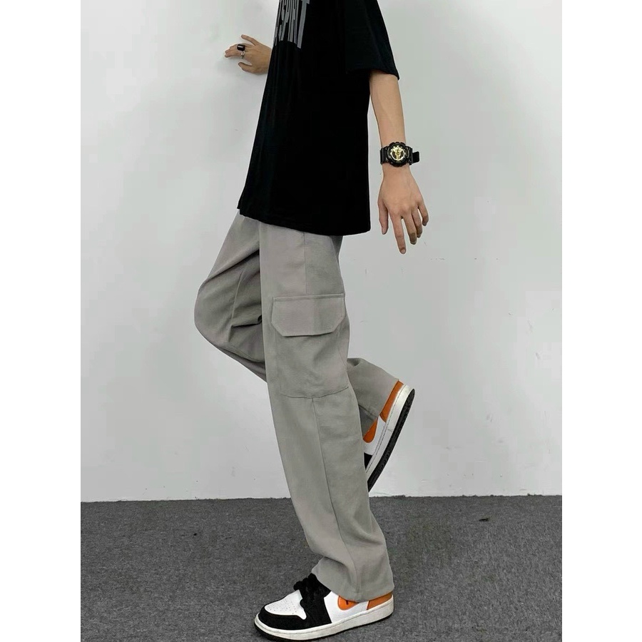 Quần túi hộp nam nữ Unisex 200X, chất liệu kaki dày dặn,lưng chun co giãn, dáng ống xuông.QK011