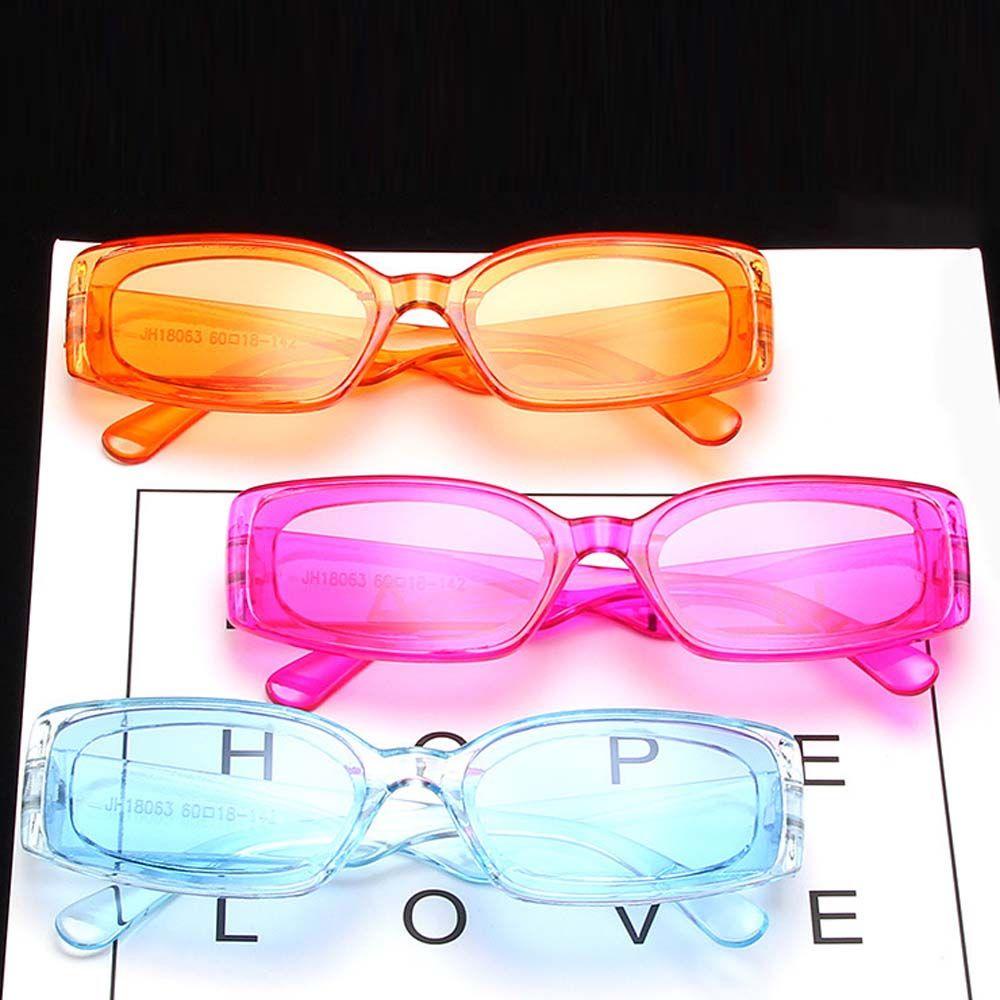 Kính Mát Gọng Chữ Nhật Nhỏ Màu Đen Phong Cách Âu Mỹ