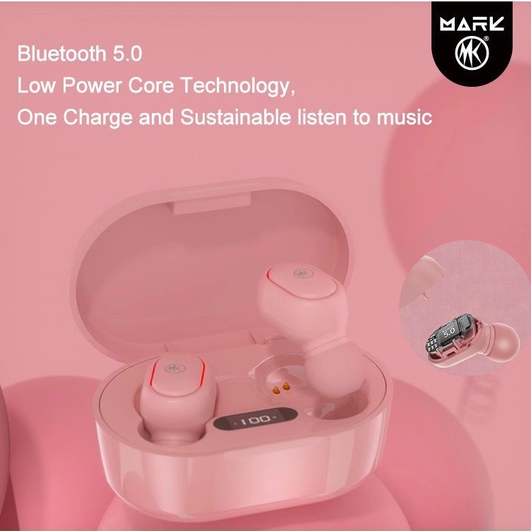 Tai nghe kết nối không dây Bluetooth TWS Wireless R14 - Hàng chính hãng MARK