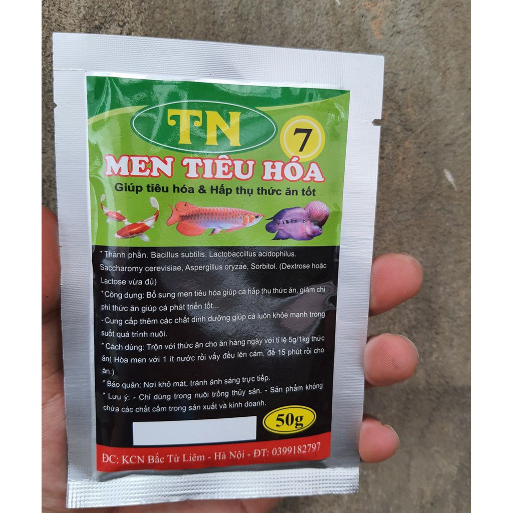 Men tiêu hóa cho cá cảnh TN7, gói 50g