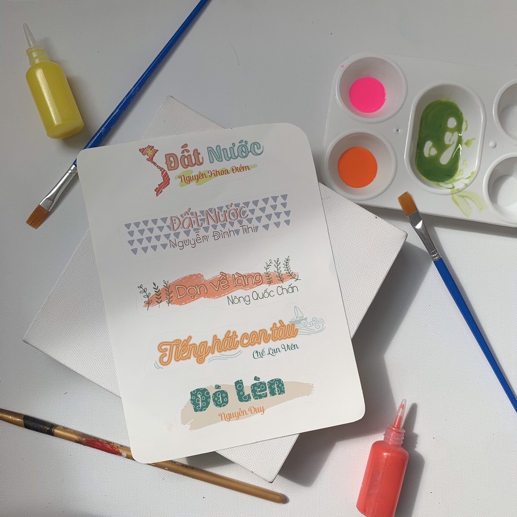 Sticker tựa bài ngữ văn lớp 12
