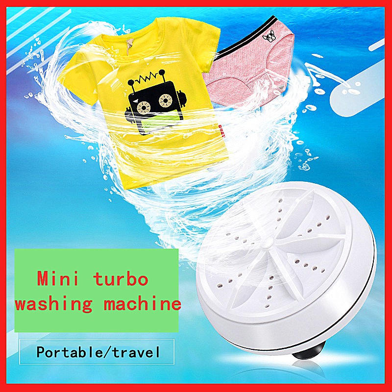 Máy giặt tuabin mini ba trong một Máy giặt gấp quần áo ký túc xá du lịch khử trùng và loại bỏ bụi bẩn Đầu cắm USB Máy giặt siêu âm di động