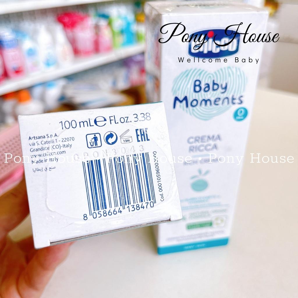 Kem Nẻ Dưỡng Ẩm Chicco Chứa Omega và vitamin E Dưỡng Da Mềm Mịn Cho Bé Từ Sơ Sinh 100ML