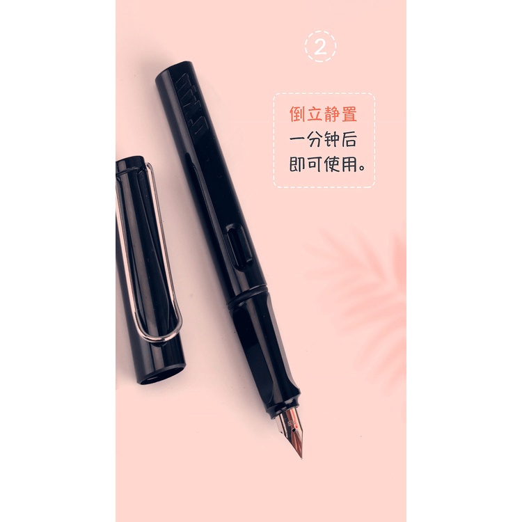 Bộ 5 ống mực thư pháp màu xanh dương/xanh dương xóa được/đen/đỏ dành cho bút máy viết thư pháp của học sinh