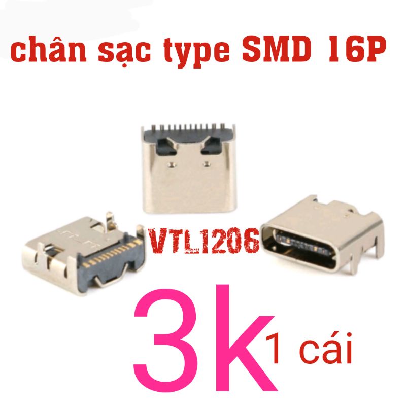 chân sạc type SMD 16P